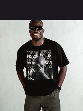 Gildan Black Frank Ocean Repeat Portrait Graphic Tee